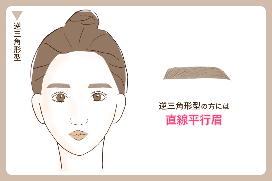 逆三角形型の顔におすすめのアイブロウメイクアップの仕方